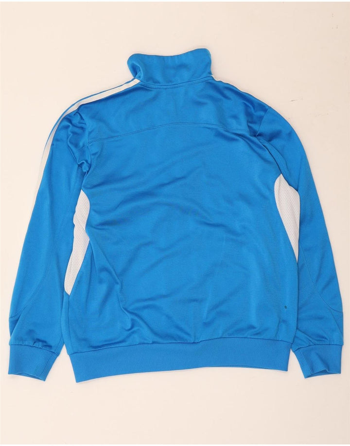 Adidas Jungen-Trainingsanzug-Top-Jacke, 13–14 Jahre, blaues Colourblock-Polyester