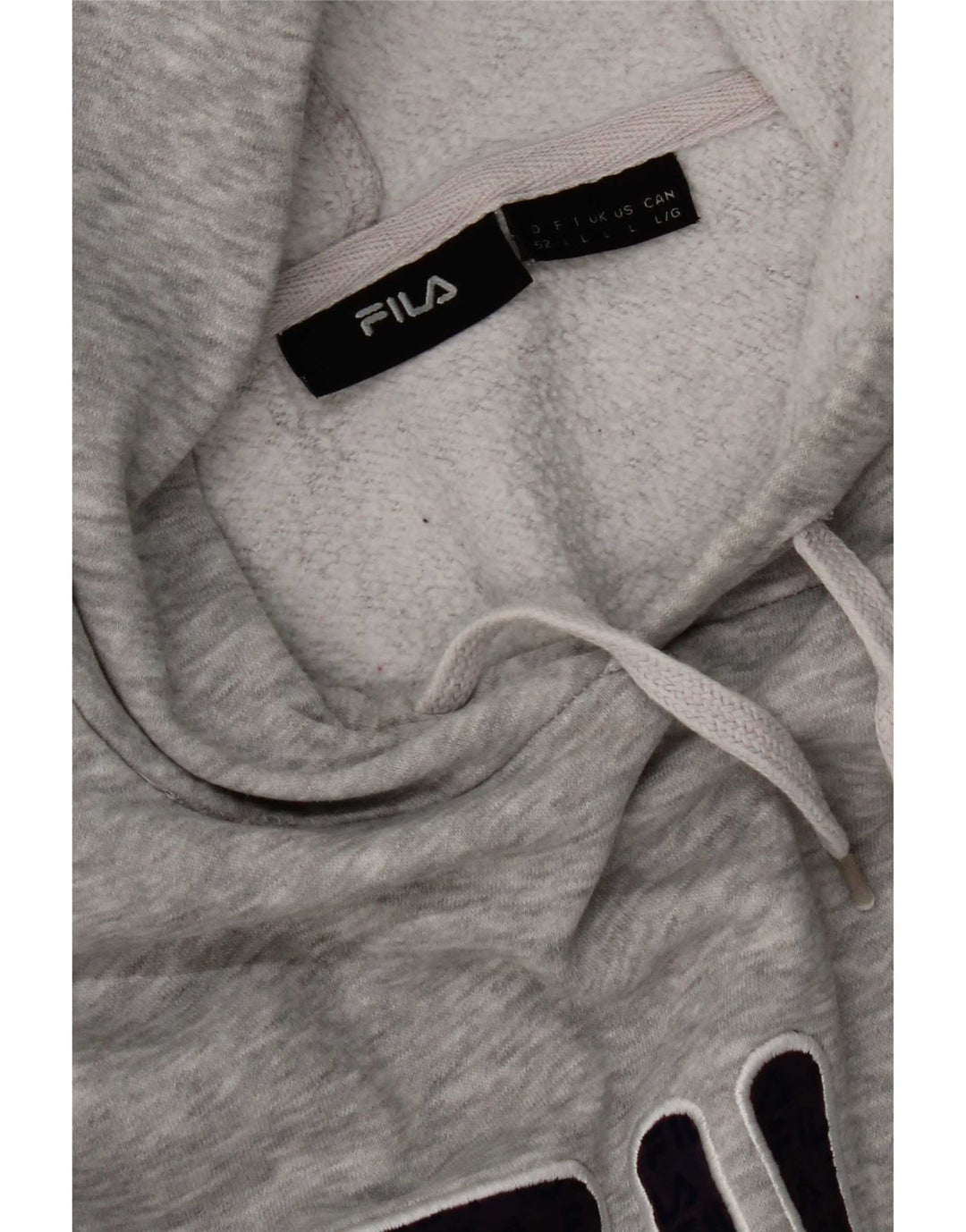 Fila Herren-Kapuzenpullover mit Grafik, groß, grau gefleckt