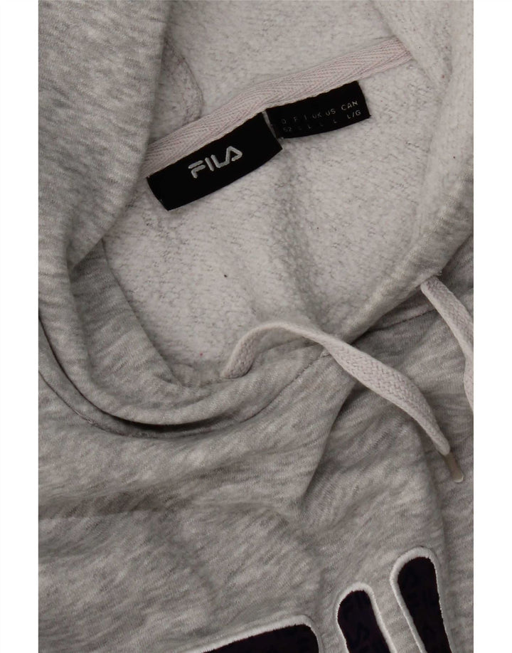 Fila Herren-Kapuzenpullover mit Grafik, groß, grau gefleckt