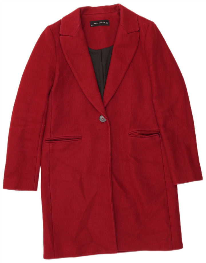 Zara Damen Mantel UK 12 Mittelrot