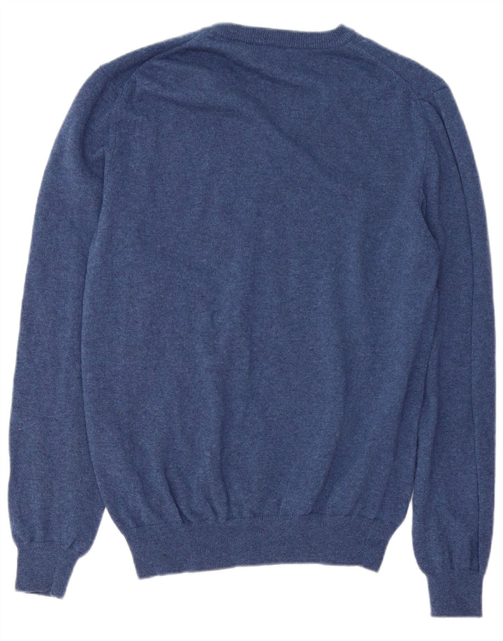 Gant Herren-Pullover mit V-Ausschnitt, groß, marineblaue Wolle
