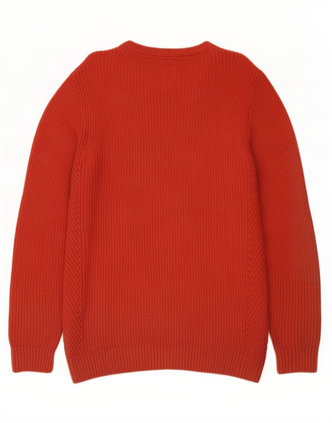 Fat Face Herren-Pullover mit U-Boot-Ausschnitt, mittelrote Baumwolle