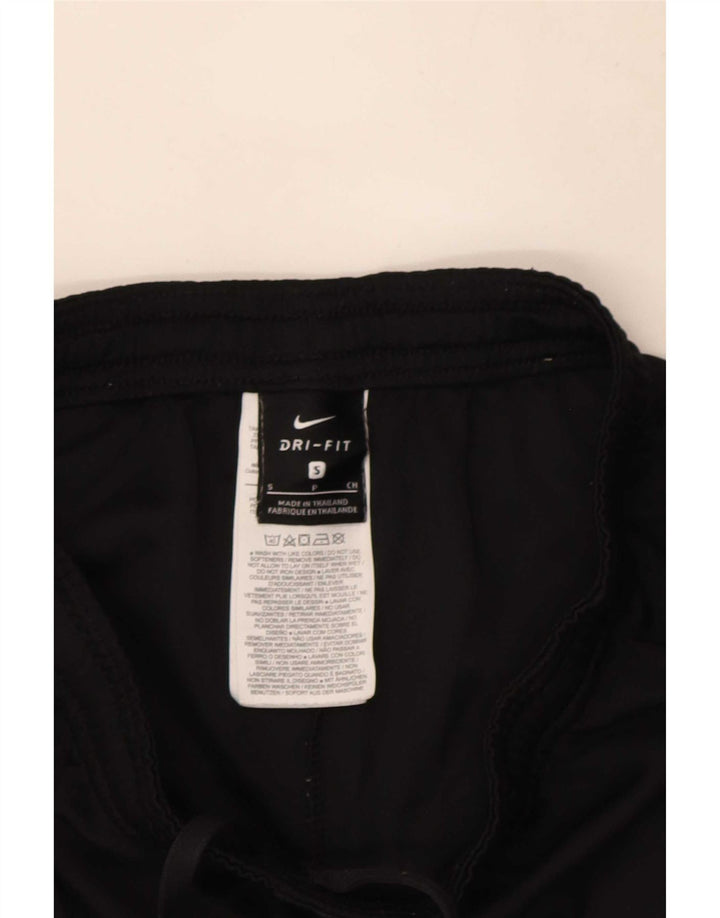 Nike Damen Dri Fit Sport Shorts UK 8 Small Schwarzes Colourblock-Polyester