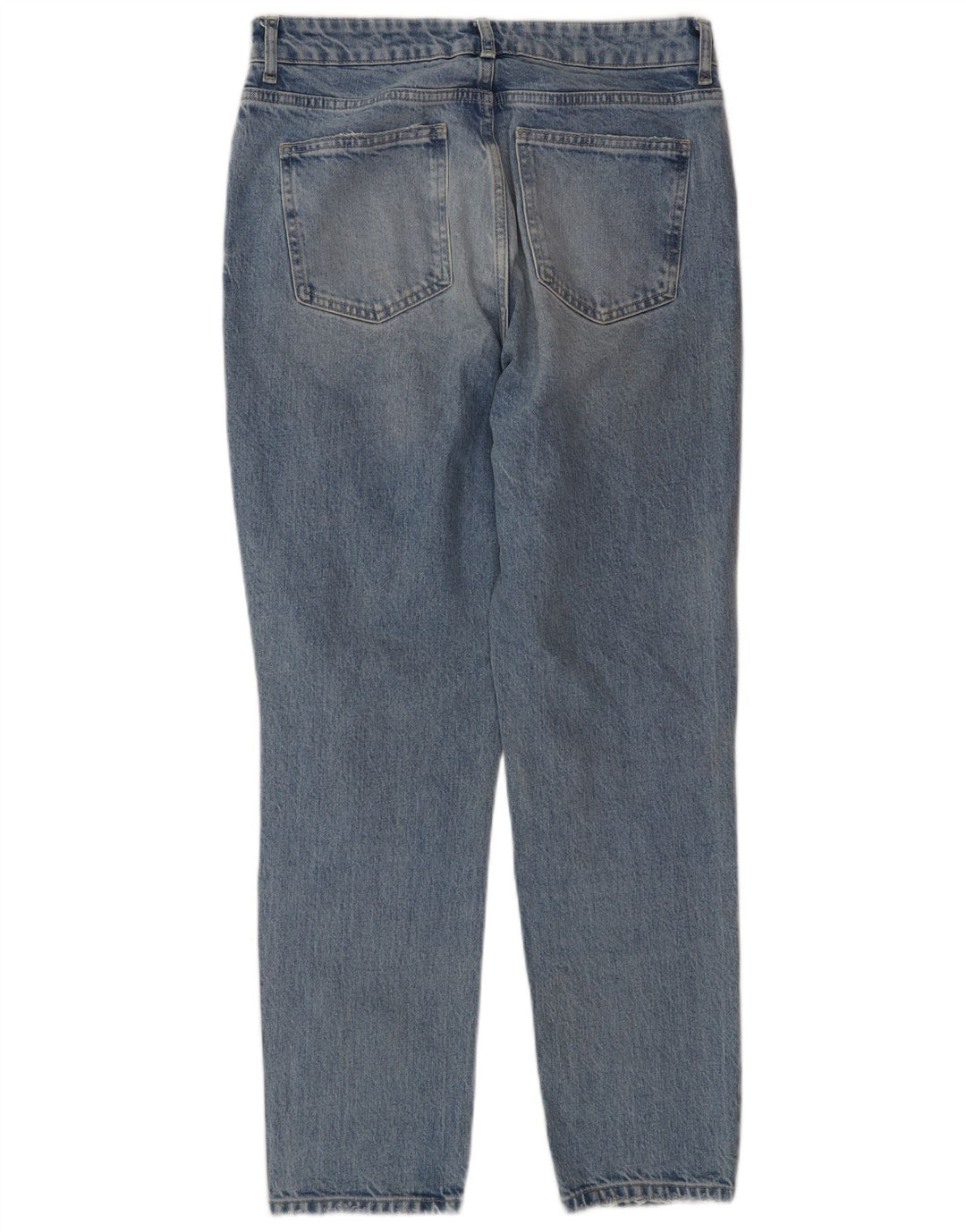 Zara Damen Distressed Tapered Jeans EU 42 Large W32 L30 Blau