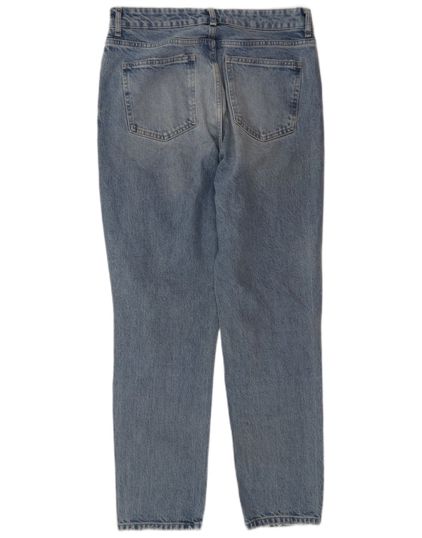 Zara Womens Distressed Tapered Jeans EU 42 Large W32 L30 Blue