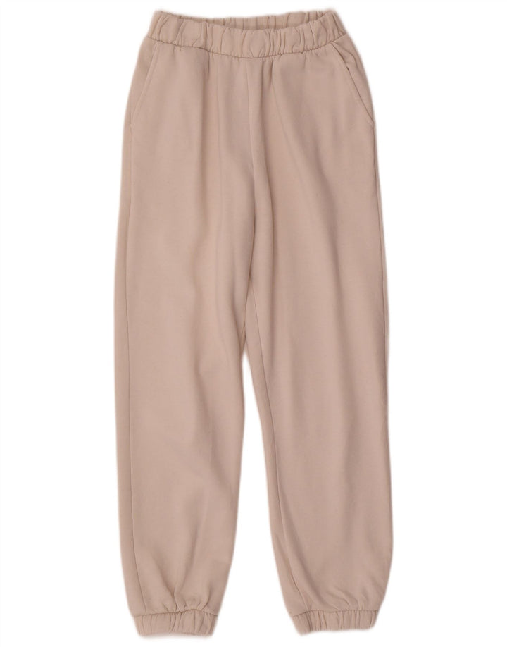 Zara Damen Crop Full Trainingsanzug UK 14 Mittelweiße Baumwolle