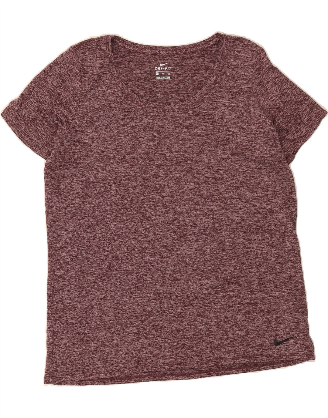 NIKE Womens T-Shirt Top UK 18 XL Burgundy Polyester Vintage Nike and Second-Hand Nike from Messina Hembry 
