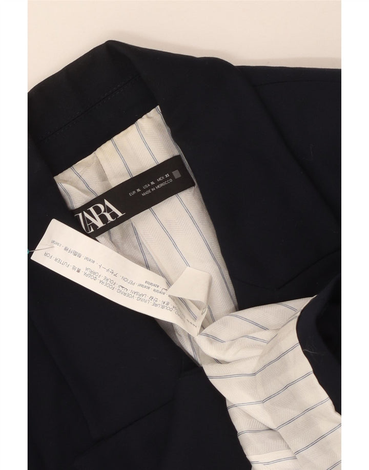 Zweireihiger Blazer für Damen von Zara, UK 18, XL, Marineblau
