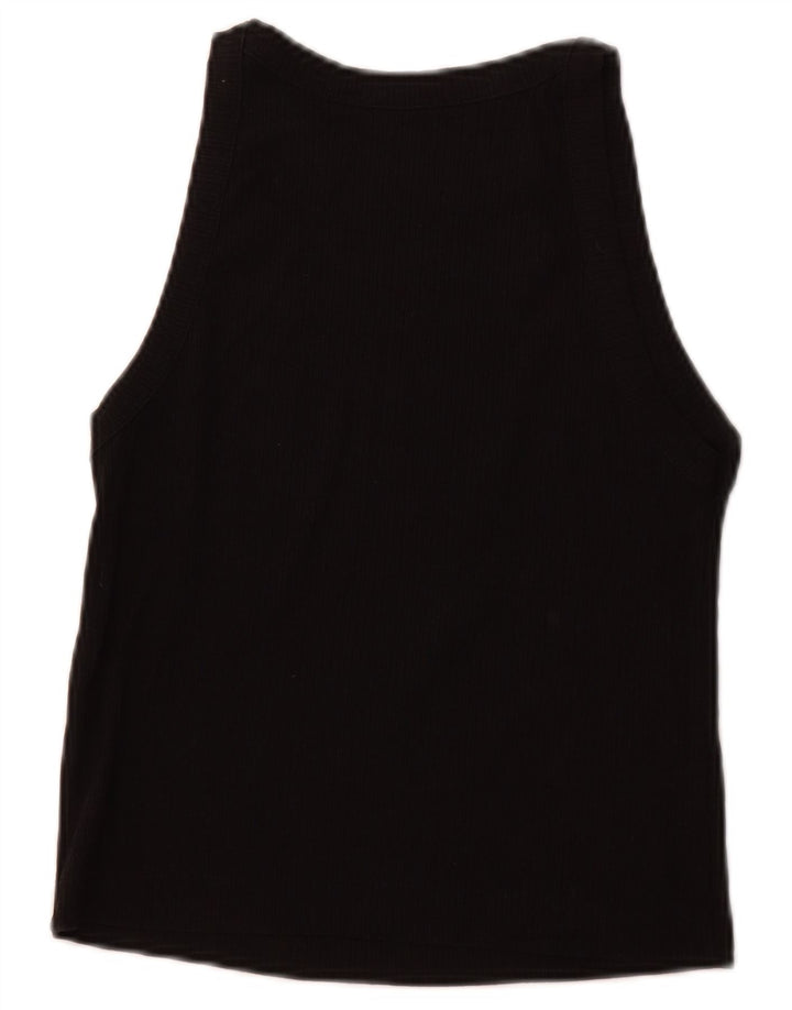 ZARA Womens Sleeveless Crop Top UK 12 Medium Black