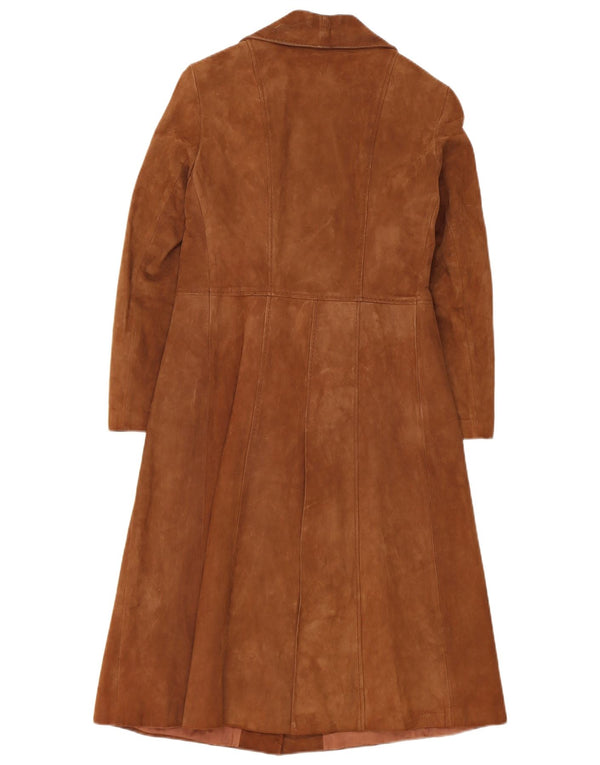 Vintage Damen Wildledermantel IT 44 Mittelbraunes Leder