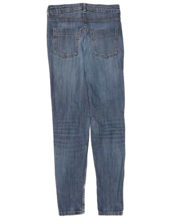Marks & Spencer Damen Skinny Jeans UK 8 Small W27 L29 Blaue Baumwolle