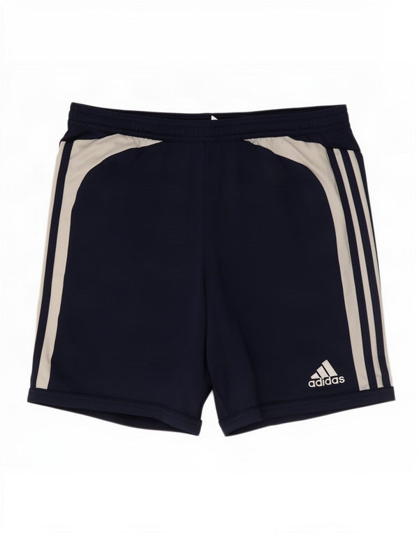 Adidas Damen Climalite Sport Shorts UK 14 Mittel Marineblau Farbblock
