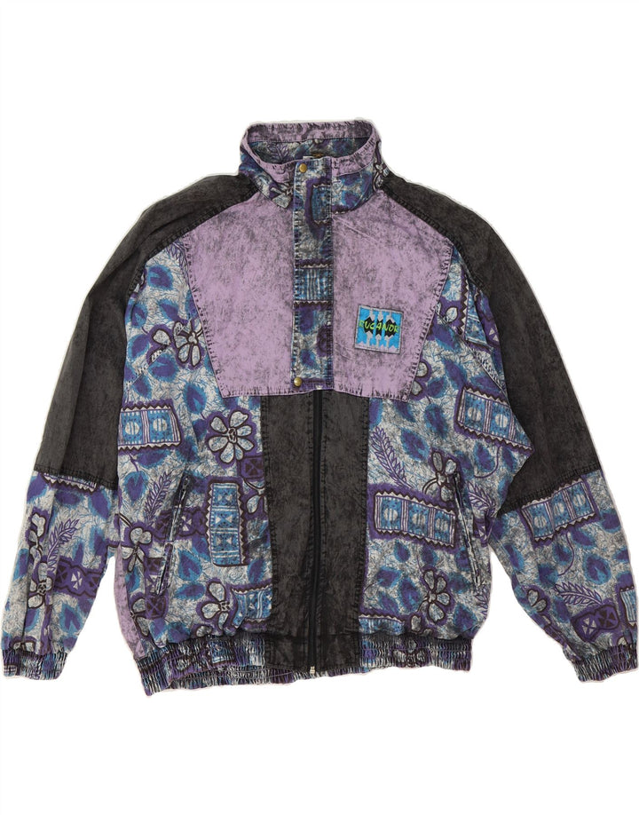 RUCANO Herren-Windbreaker-Jacke, UK 40/42, mittelgroß, mehrfarbig, Blumenmuster