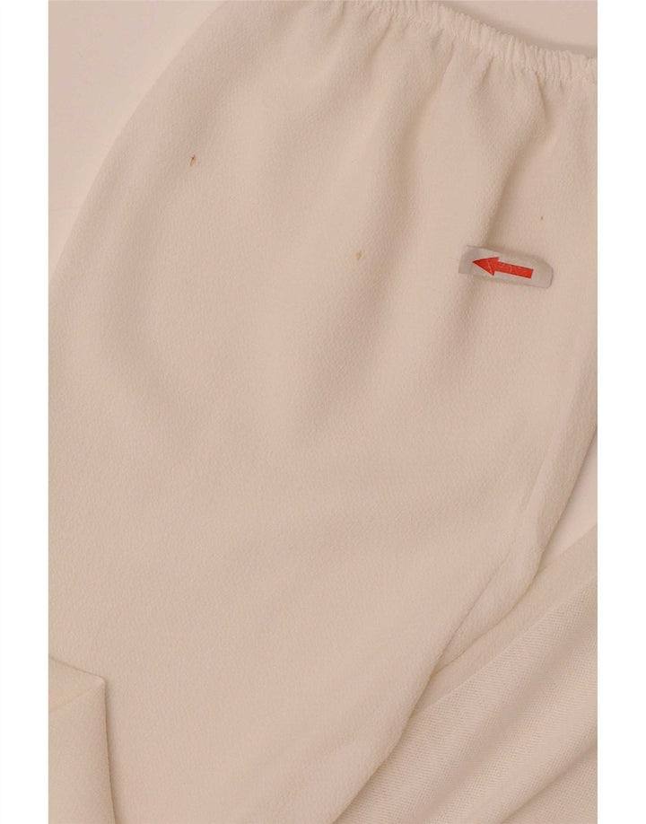Zara Damen Langarm-Crop-Bluse-Top, Gr. 42, Größe L, Weiß