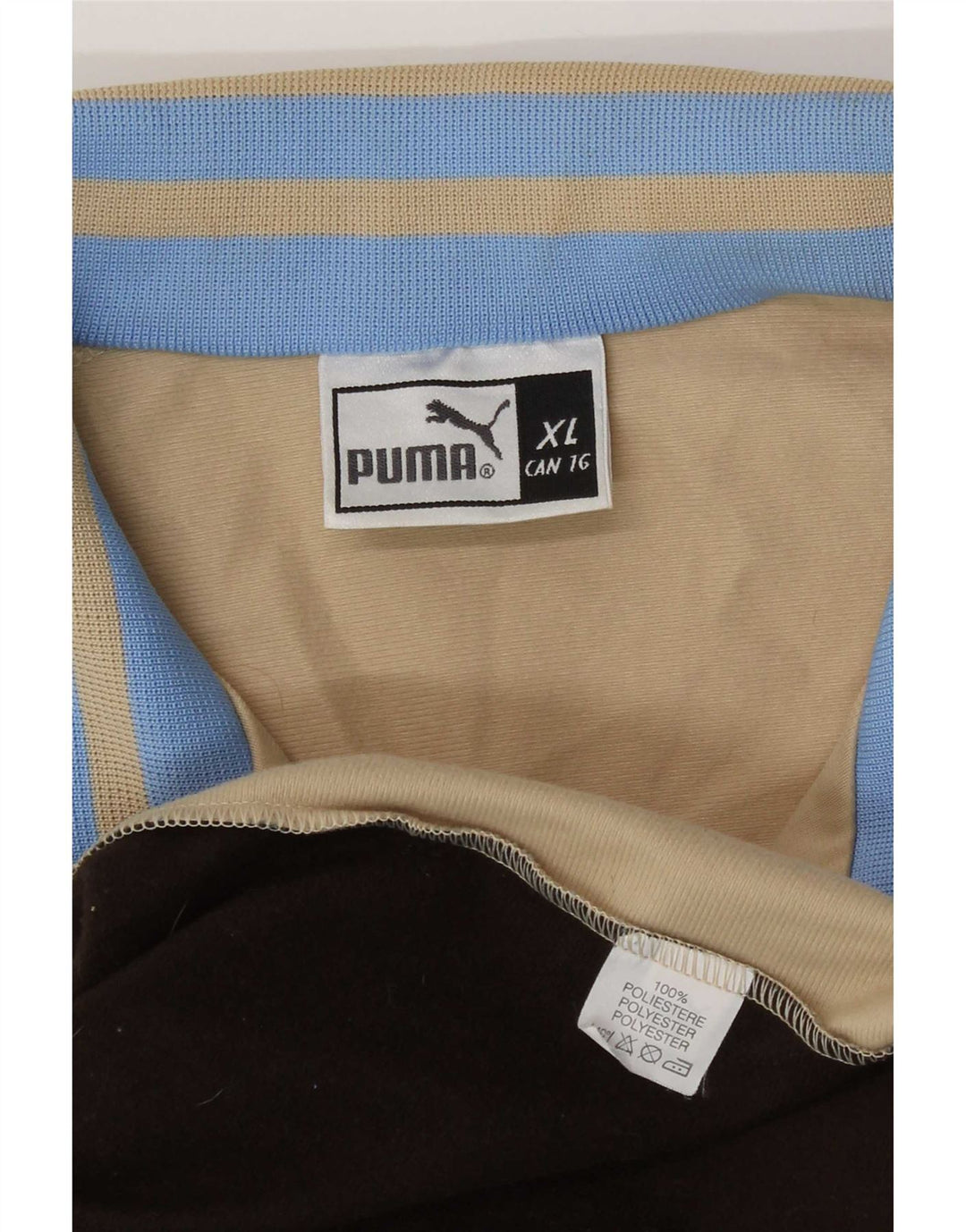 Puma Herren-Trainingsanzug-Top-Jacke XL Beige Colourblock-Polyester