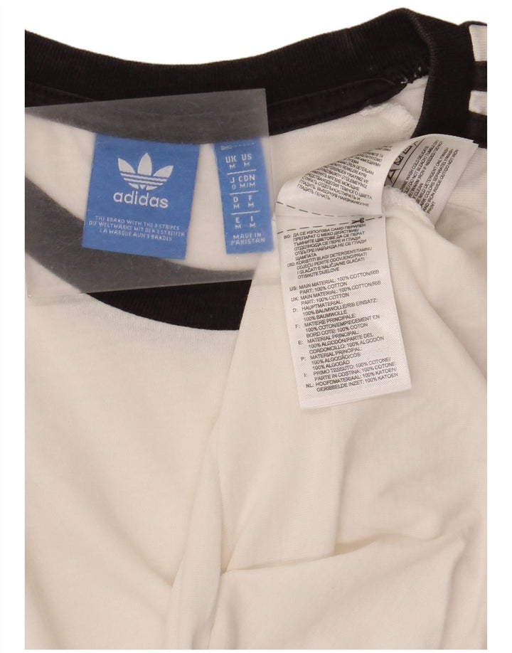 Adidas Herren T-Shirt Top Mittelweiße Baumwolle