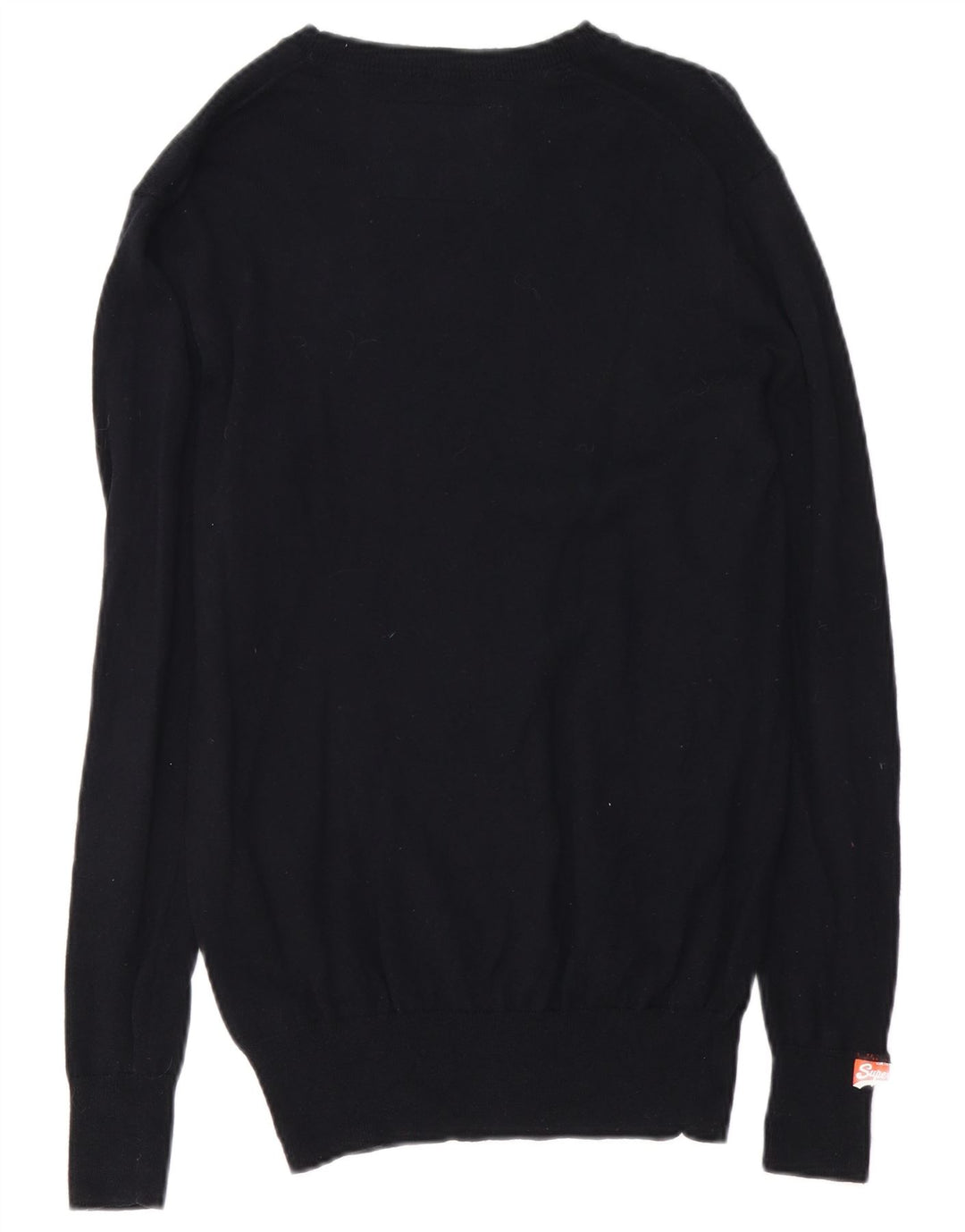Superdry Herren-Pullover mit U-Boot-Ausschnitt, Mittelschwarzer Kaschmir
