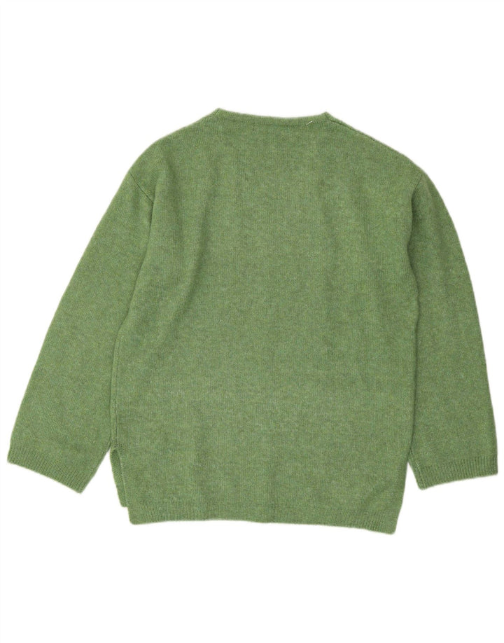 Marks & Spencer Damen-Pullover, übergroß, V-Ausschnitt, Gr. 10, Größe S, Grün