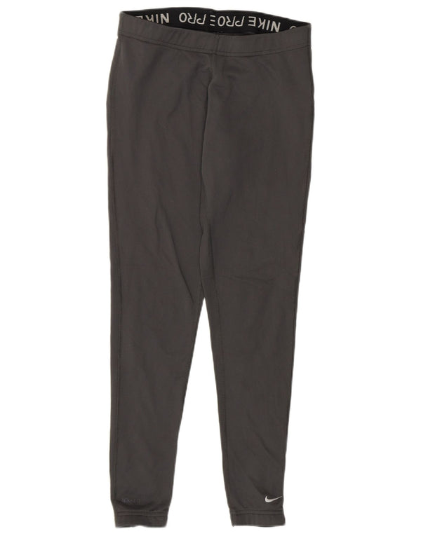 NIKE Womens Fit Dry Leggings US 0/2 XS Graues Polyester