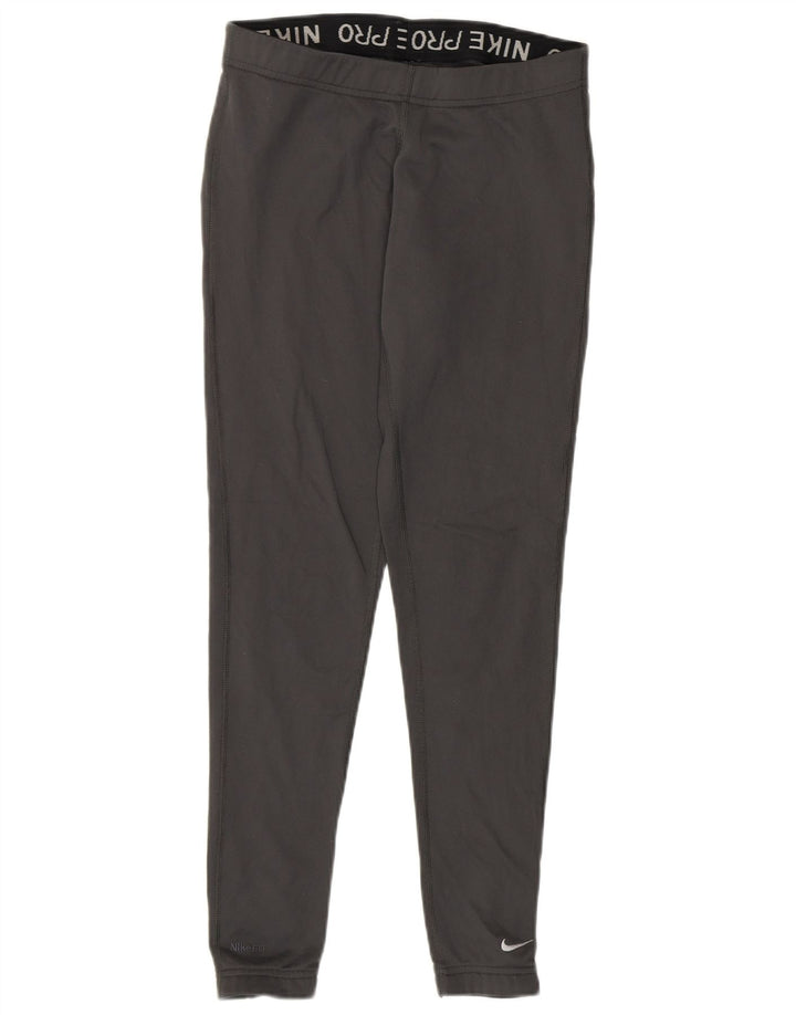 NIKE Womens Fit Dry Leggings US 0/2 XS Graues Polyester
