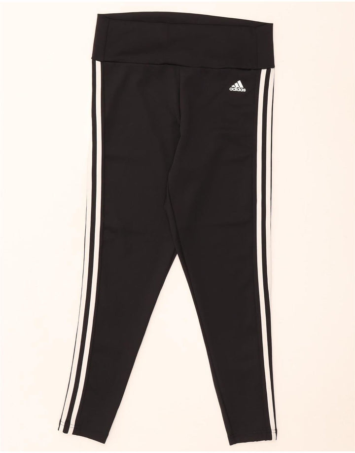 Adidas Damen Aeroready Leggings UK 16/18 Large Schwarz Polyester