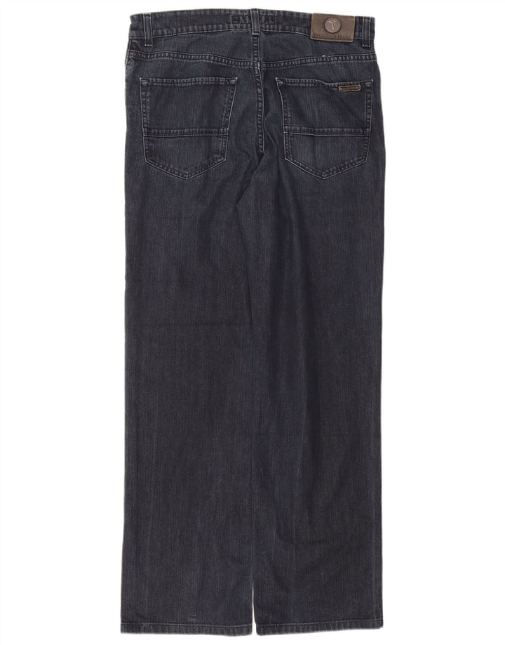 Trussardi Herren Straight Jeans W34 L30 Marineblau