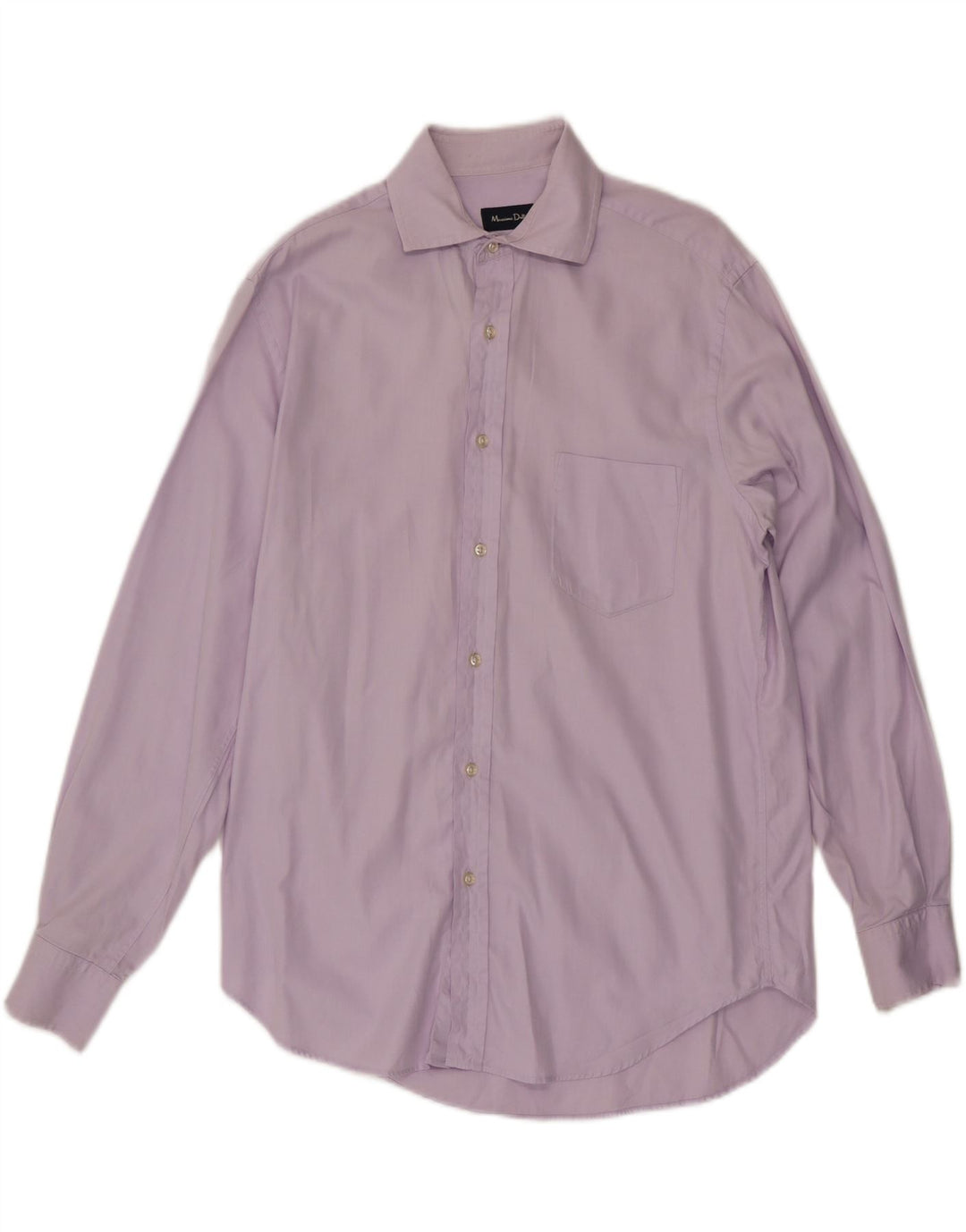 Massimo Dutti Herrenhemd Größe 15 3/4 40 Mittellila Fischgrätenmuster