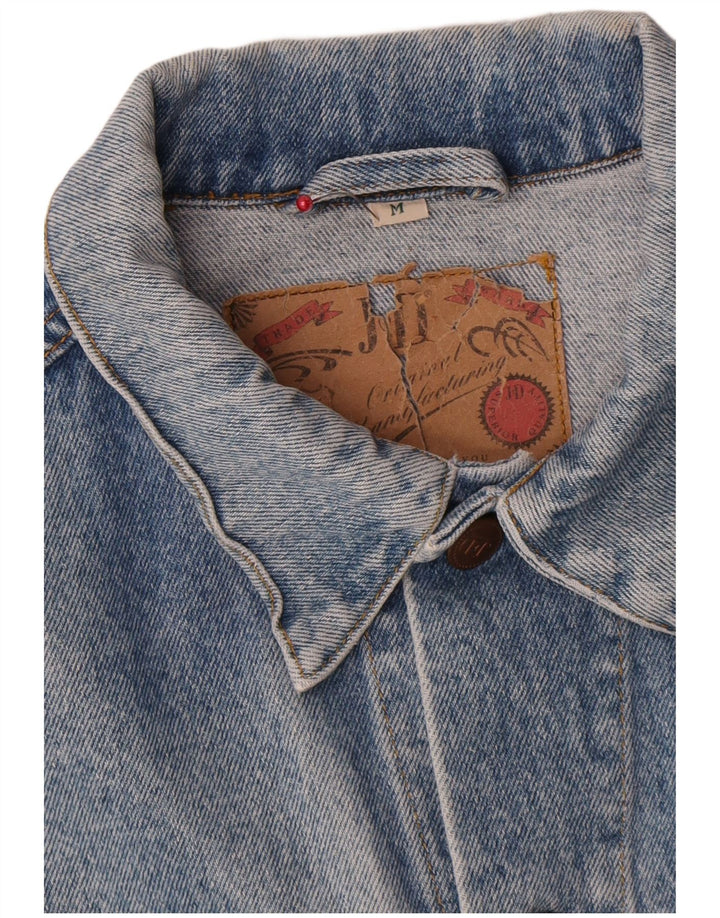 Vintage Herren Jeansjacke UK 38 Mittelblaue Baumwolle