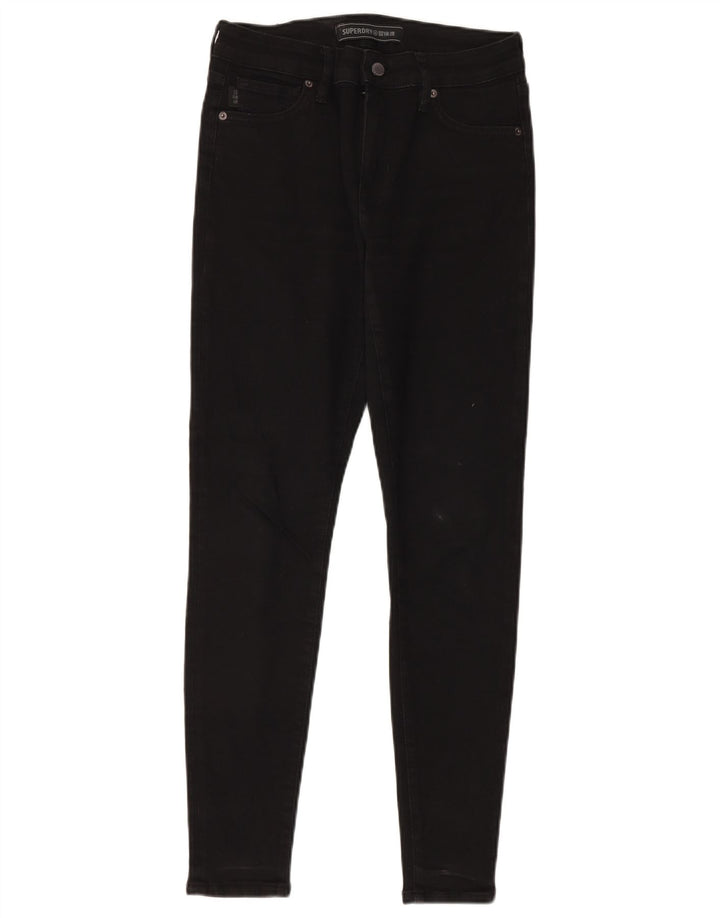 Superdry Damen Regular Skinny Jeans W29 L30 Schwarz Baumwolle