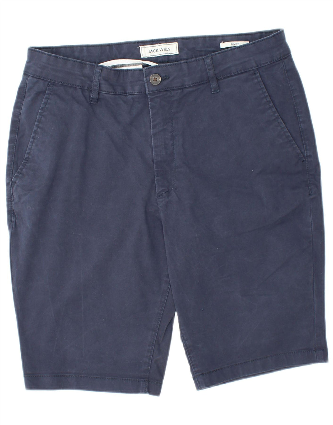 JACK WILLS Herren-Chinoshorts mit schmaler Passform, W32, mittelmarineblaue Baumwolle