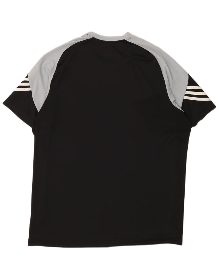 ADIDAS Herren Climalite Graphic T-Shirt Top XL Schwarz Colourblock Polyester