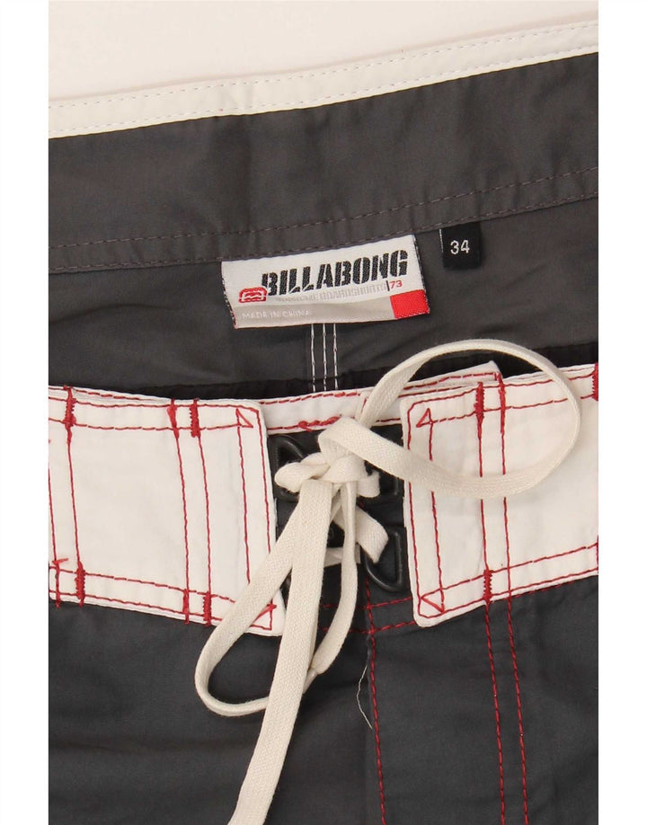 Billabong Herren-Badeshorts mit Grafik, groß, schwarzes Farbblock-Polyester