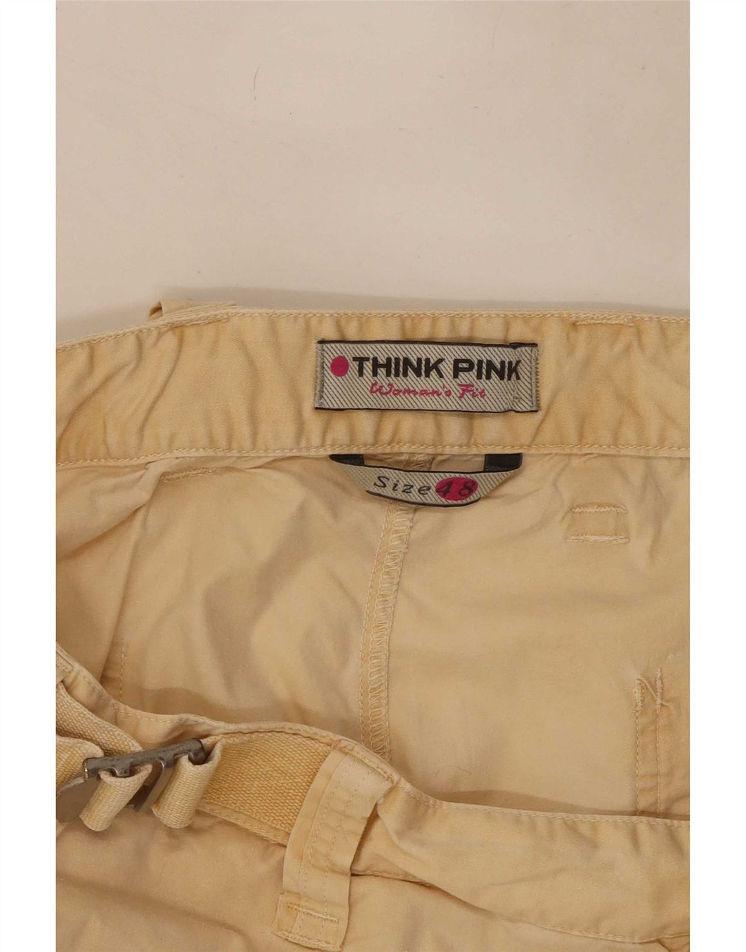 Think Pink Damen Cargoshorts IT 48 XL W36 Beige