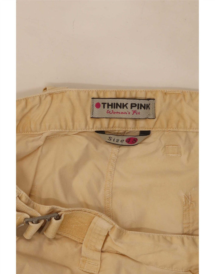 Think Pink Damen Cargoshorts IT 48 XL W36 Beige