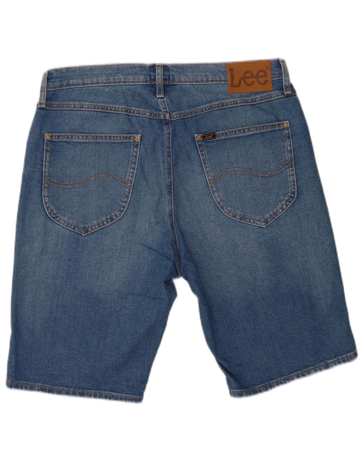 Lee Herren Jeansshorts W33 mittelblaue Baumwolle