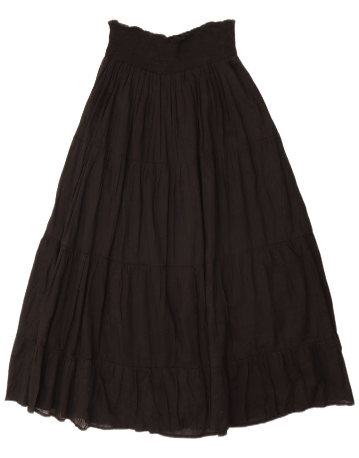 ZARA Damen A-Linien-Rock mit hoher Taille, Größe W30, Schwarz