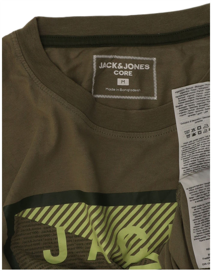 Jack & Jones Herren-T-Shirt mit Grafik, mittlere Khaki-Baumwolle