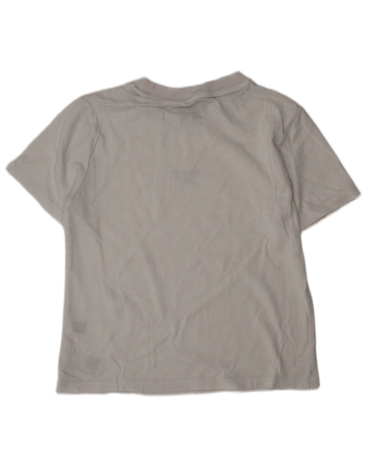 Reebok Jungen T-Shirt mit Grafik, 6–7 Jahre, weiße Baumwolle