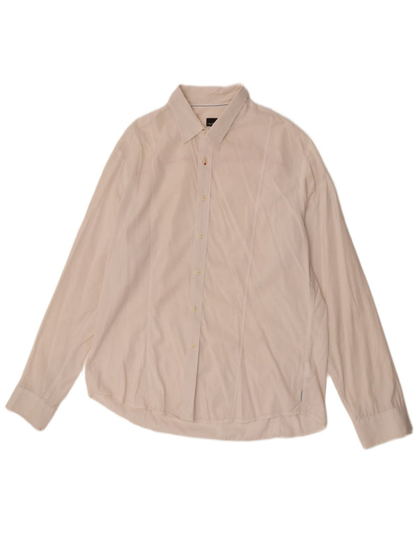 Calvin Klein Jeans Herrenhemd 2XL aus weißer Baumwolle