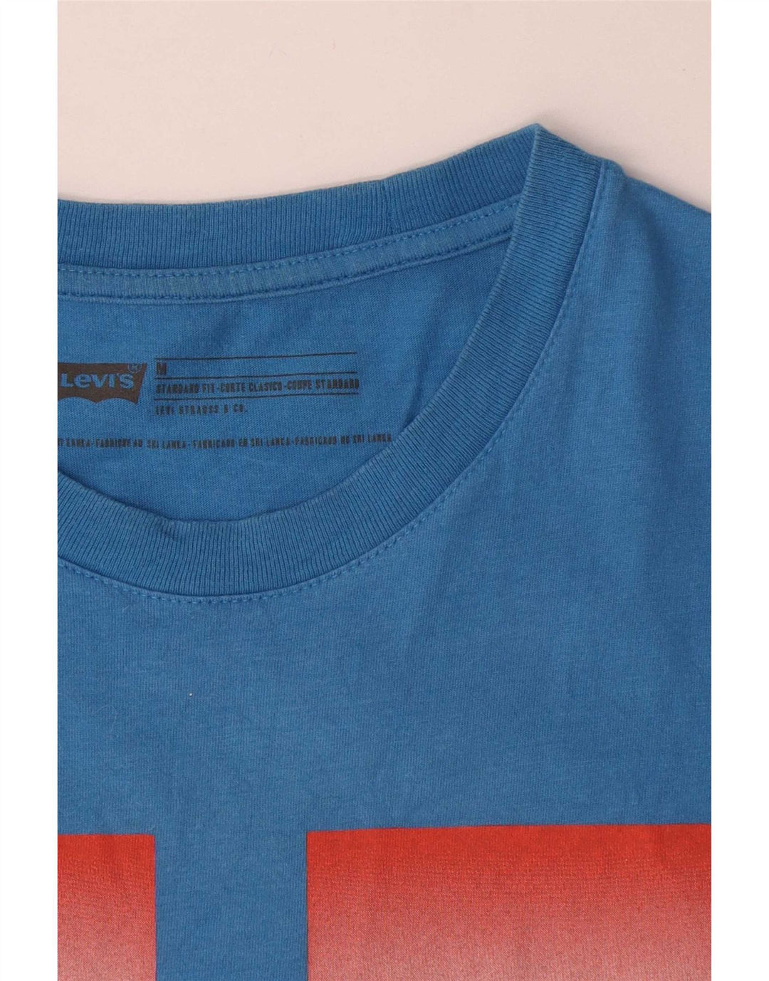 Levi's Herren-T-Shirt mit Standard-Passform aus mittelblauer Baumwolle mit Grafik