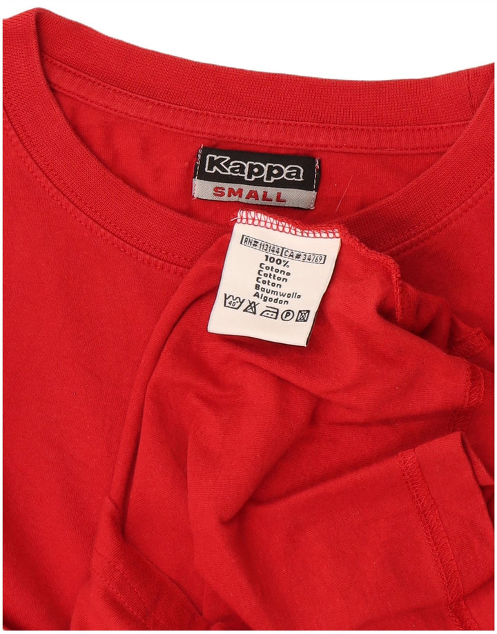 Kappa Herren T-Shirt Top Small aus roter Baumwolle