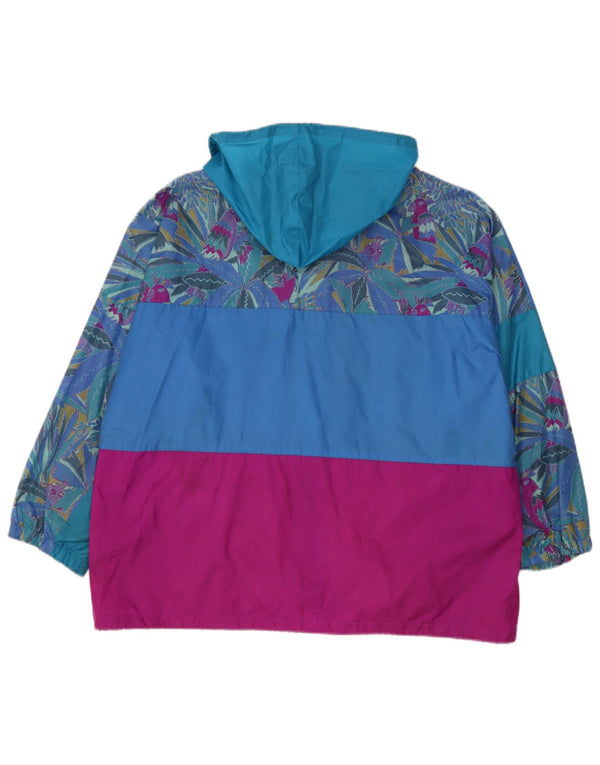 J Jeantex Herren-Regenjacke mit Kapuze, lockere Passform, UK 40/42, Größe L, Blau, Farbblock