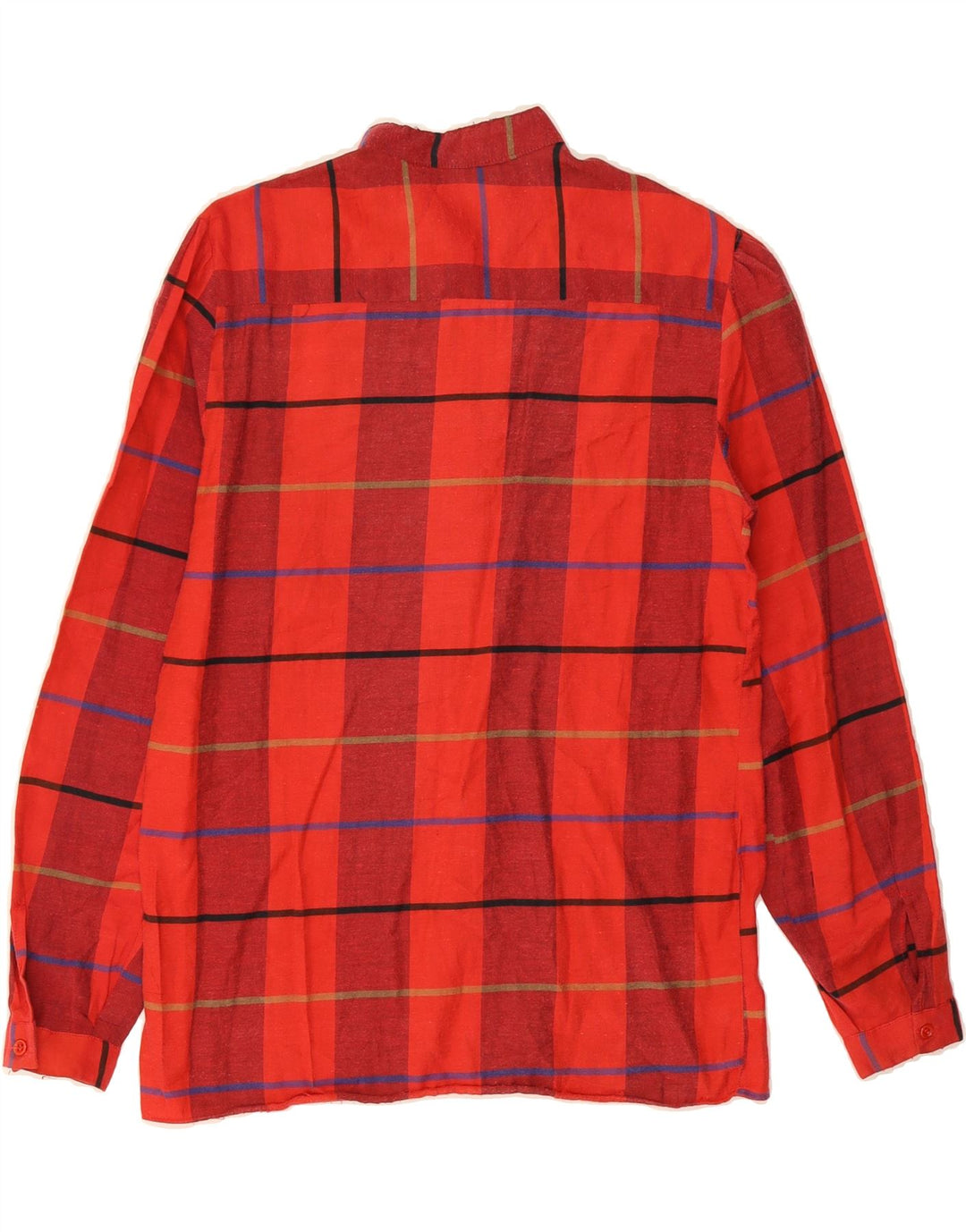 GIORDI'S Womens Shirt Blouse IT 42 Medium Red Check Cotton Vintage Giordi's and Second-Hand Giordi's from Messina Hembry 
