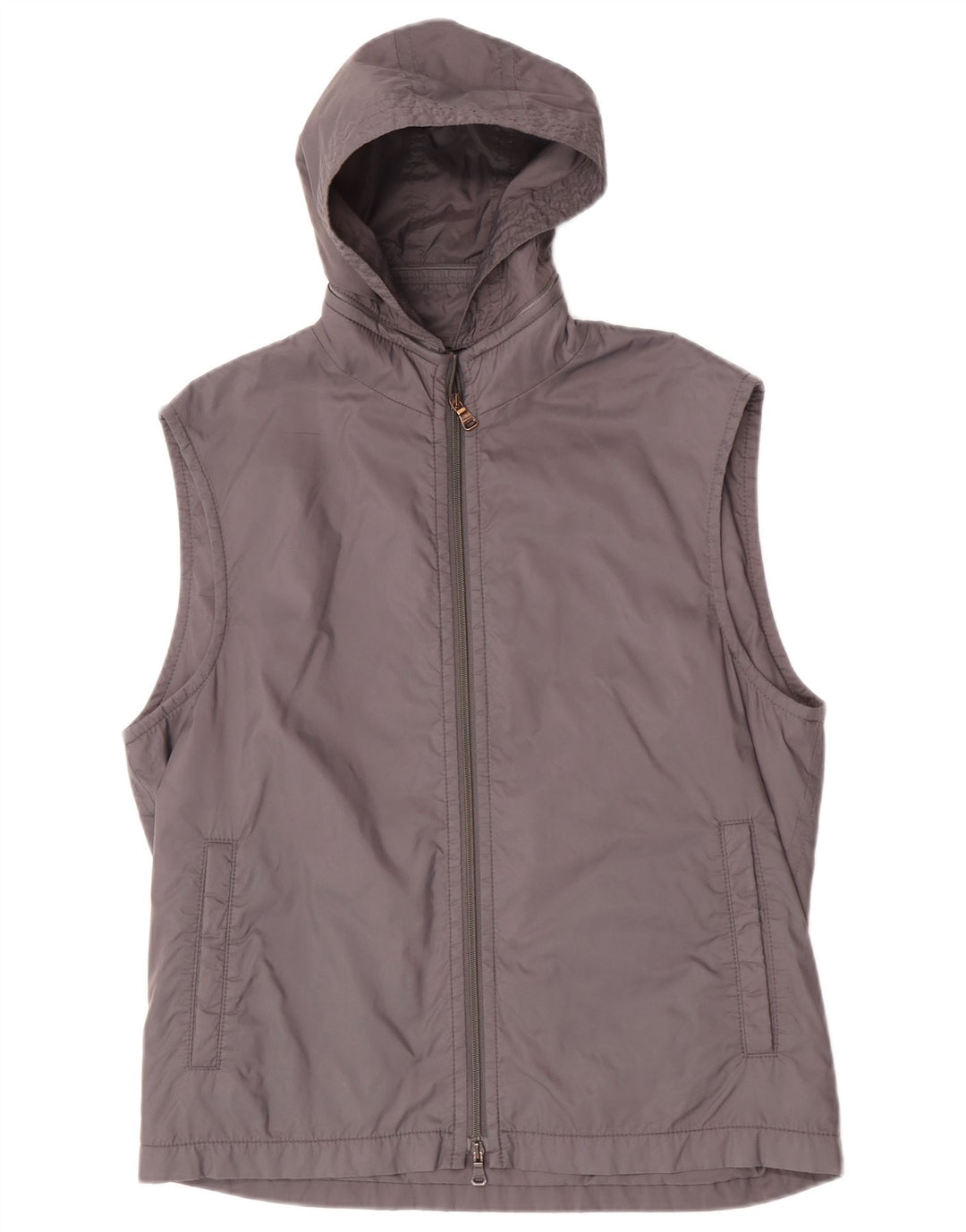 Hugo Boss Herren-Kapuzenweste, EU 52, XL, Grau, Polyamid