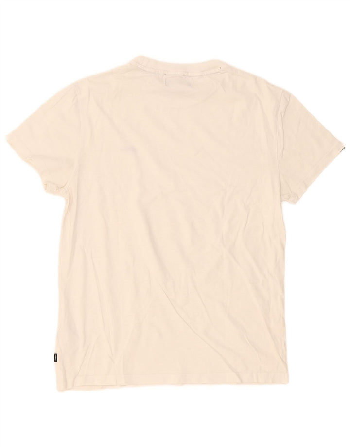 Superdry Herren-T-Shirt-Oberteil, große weiße Baumwolle