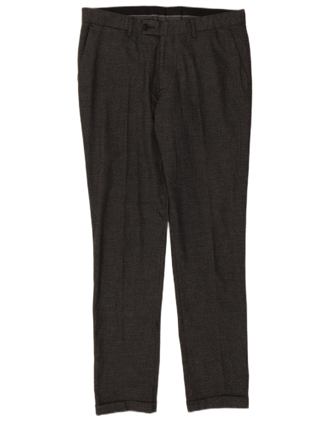 Zara Herren Slim Anzughose EU 42 Large W32 L32 Grau Polyester