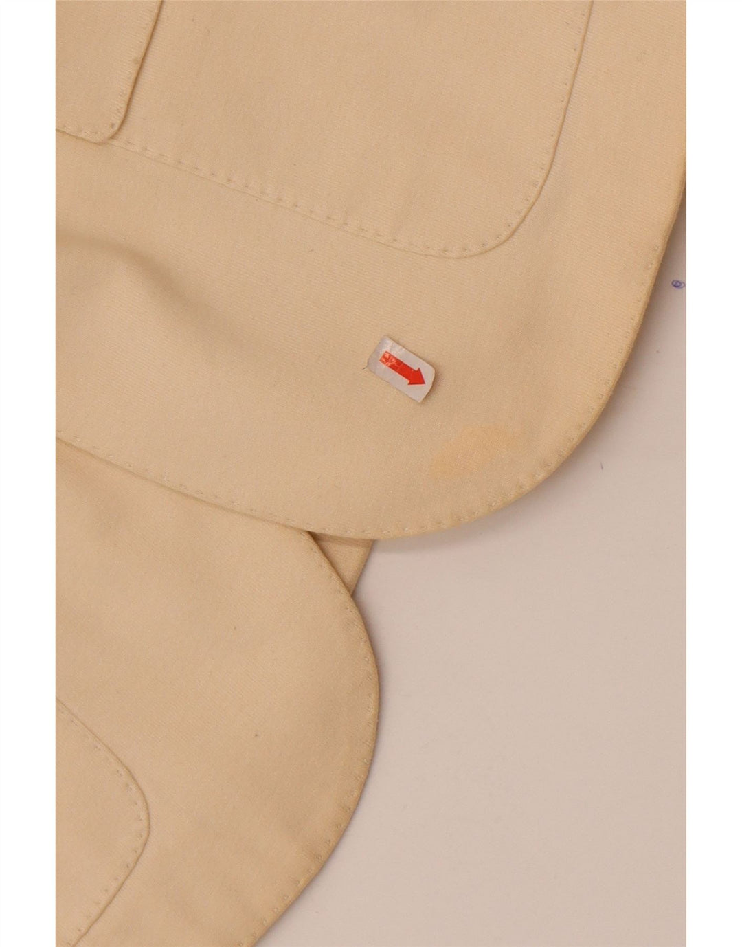 Ralph Lauren Damen-Blazerjacke mit 2 Knöpfen, US 6, mittelbeige Baumwolle