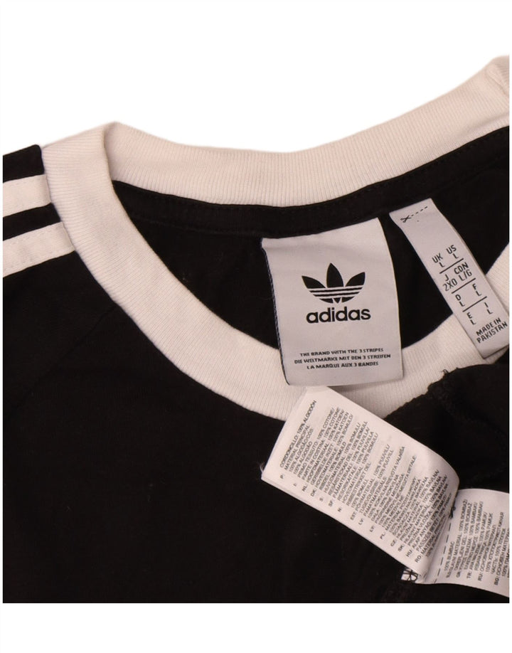 Adidas Herren T-Shirt Top Large Schwarz Baumwolle