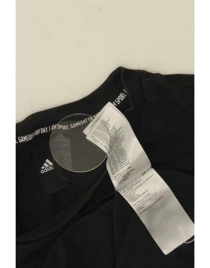 Adidas Herren Grafik T-Shirt Top Large Schwarz Baumwolle