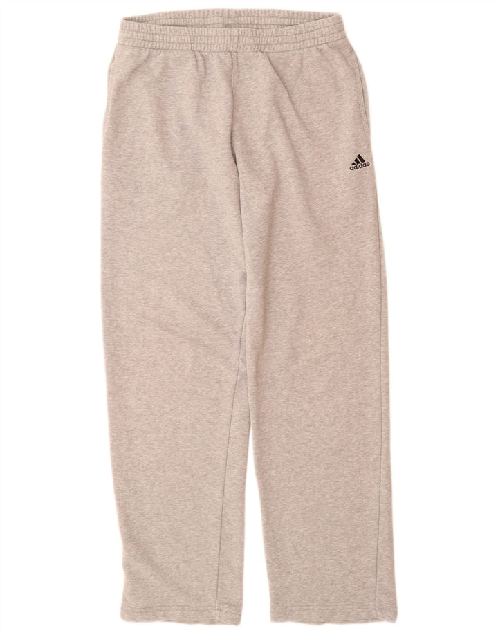 Adidas Herren-Trainingshose aus mittelgrau gefleckter Baumwolle